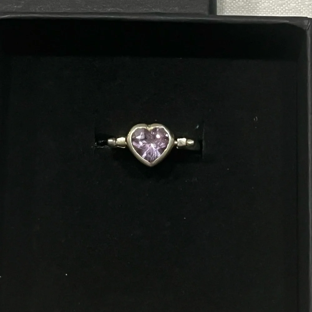 Sterling silver reversible ring. 2 in 1. Heart. - Picture 3 of 9